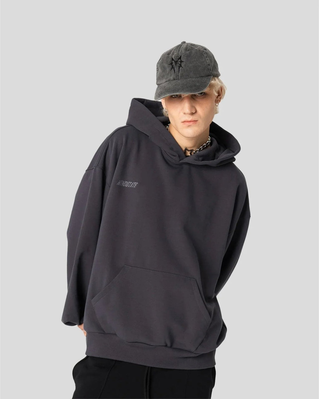 Basic hoodie (graphite) - MINDSTATE