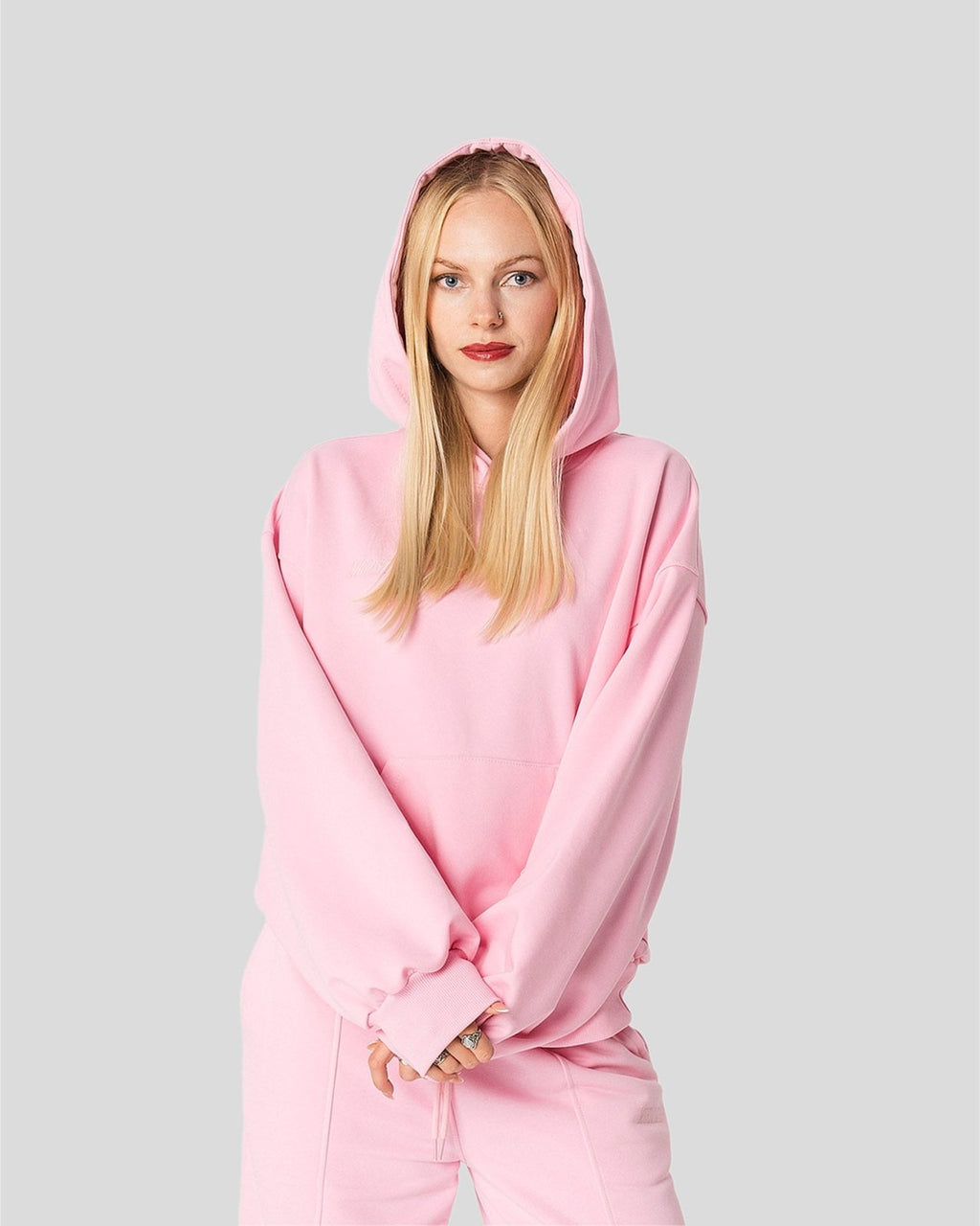 Basic hoodie (rose) - MINDSTATE