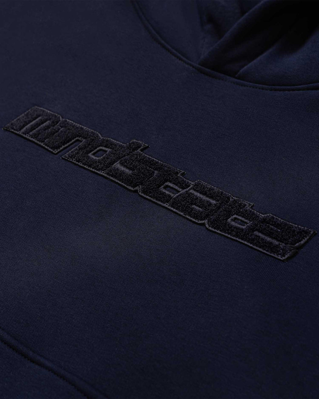 Navy blue frotte hoodie