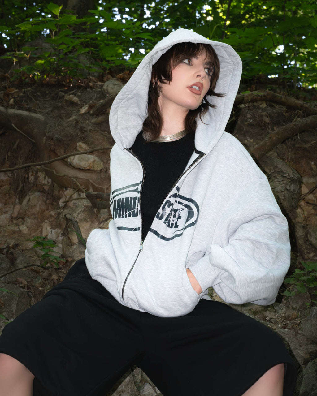 Shattered zip hoodie