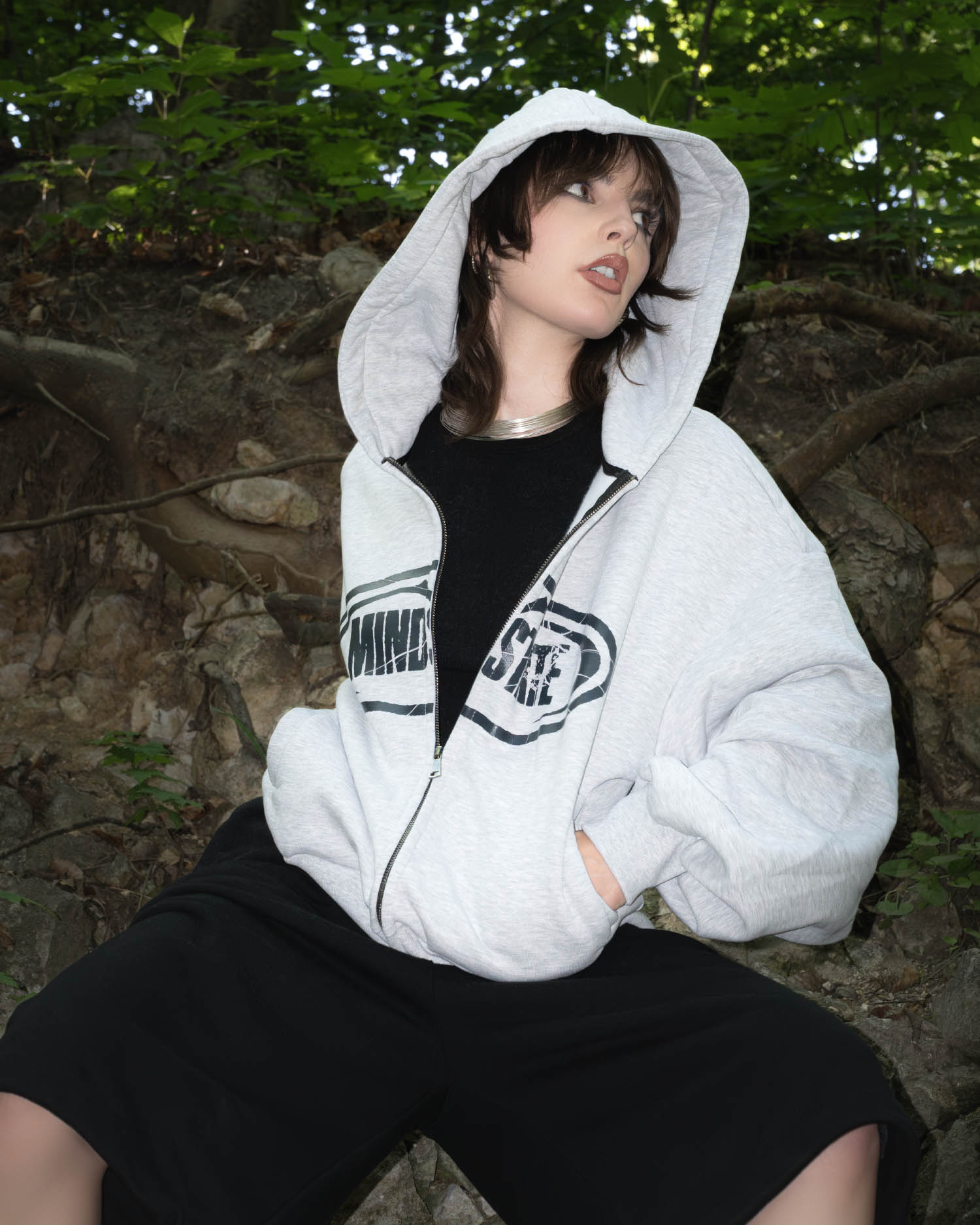Shattered zip hoodie